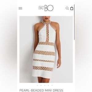 PatBo White beaded minidress